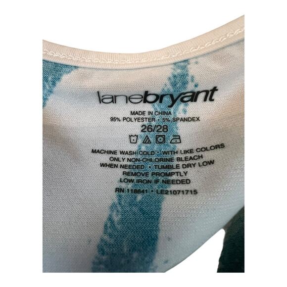 Lane Bryant Womens Boho blouse Shirt Top Plus Size 26 28 Babydoll Flutter - Picture 3 of 6